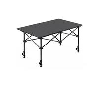 Height Adjustable Folding Camping Table with Carrying Bag - Portable Picnic Table for BBQ Backyard Beach - Large Storage Compact Design 02 95x55x50-80cm