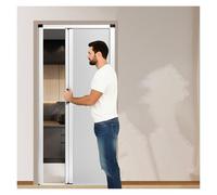 Height Adjustable Folding Sliding Door Invisible Room Divider No Drill Honeycomb Concertina Door for Small Spaces Ideal for Kitchens & Bathrooms (160x193cm)