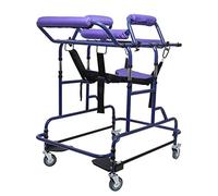Height-Adjustable for Seniors Lower Extremity Trainer Walking Aid with Armrest and Seat Wheeled Rolling for Adult Decoration