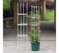 Height Adjustable Garden Trellis for Climbing Vines & Plants White 25x150cmIdeal for Vegetables Flowers and CucumbersDurable & Stylish Support Stand