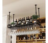 Height Adjustable Hanging Goblet Holder for Upside Down Wine Glass Storage in Bar, Kitchen, and Party Settings