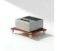 Height Adjustable HIFI Stand for Record Player 1/2/3/4-Tier Wooden AV Ma Sto Rack with Lights o Tower for Turntable Printer TV Sky Box (Red)