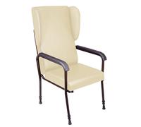Height Adjustable High Backed Lounge Chair - Cream Upholstery - 450 570mm Height