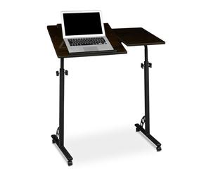 Height-adjustable laptop desk Mobile podium 4 Wheels MDF Material