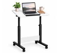 Height-Adjustable Laptop Desk, Side Table, Standing Desk with Castors