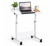 Height-Adjustable Laptop Desk, Side Table, Standing Desk with Castors