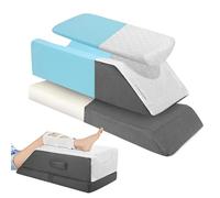 Height Adjustable Leg Elevation Pillow for Swelling,Ergonomic Memory Foam Leg Rest Pillows,Cooling Memory Foam Leg Wedge Pillow for Blood Circulation,Sleeping,Back Knee Hip Ankles Pain Sciatica Relief