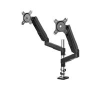 Height - Adjustable Monitor Stand Arm 15-27Inch Dual Monitor Mount, Ergonomic Full Motion Dual Monitor Arm Desk Mount With C-Clamp And Vesa 75/100Mm, Max 14.3 Lbs Each Ar-40cm