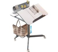 Height Adjustable Movable Sofa Side Table, Computer Desk with Motherboard, Tilt Reading Desk, Versatile Stand Table for Home or Office Use