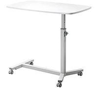 Height Adjustable Overbed Table with Wheels, Portable Mobile Rolling Sit-to-Stand Standing Desk for Hospital Bedside, Elderly Home Care, Medical Patient Use, Portable Bed Table