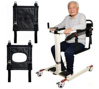 Height Adjustable Patient Transfer Chair, 4 in 1 Multifunctional Lift Chair, Portable Nursing Wheelchair for Bed, Sofa & Toilet Transfer at Home