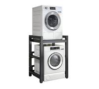 Height Adjustable Portable Dryer Stand Front Loader Washing Machine Stacking Kit Space-Saving Tumble Dryer Storage Unit Maximize Laundry Room Efficiency