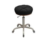 Height Adjustable Rolling Stool with Wheels, Removable PU Leather Cushion, Comfortable Spa and Salon Chair, Tattoo Lab Drafting Stool
