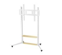 Height Adjustable Rolling TV Stand Mount On Wheels Mobile TV Stand Cart For 40-100 Inches LCD LED