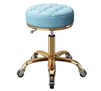 Height Adjustable Round Rolling Chair with Metal Base 5 Claws & Earth Wheels - Swivel Beauty Stool for Salons & Offices Stylish Bar Stool