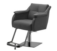 Height-Adjustable Salon Chair with 360° Rotation & Hydraulic Pump - Professional Hairdressing Chair Max Load 180kg Stylish Grey for Beauty Salons & Barbers