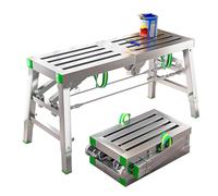 Height Adjustable Scaffolding Ladders 400kg Load Capaci Folding Work Platforms Steel Workbench Ladders Multi-purpose Aluminium Step Stools 180cm Size