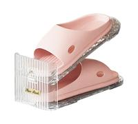 Height-adjustable shoe stacker, two-tier shoe organiser for wardrobe, trainer and heel holder for entrance, cabinet, bedroom, home, hallway, workplace, living room, student
