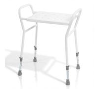 Height Adjustable Shower Stool with Handles - Stable Shower Seat for Wet Room or Bath - Easy Clean Shower Chair to Sit on in Shower - Supportive Shower Stool for Elderly & Limited Mobility Users