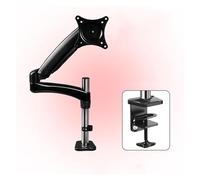 Height Adjustable Single Monitor Stand, Fits 15"-32" Screens, Gas Spring Mount, C-Clamp & Grommet Base, Holds Up to 16.5Lbs