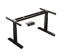 Height Adjustable Sit Stand Desk Frame, Electric Standing Heavy Duty Steel Stand up Desk Computer Desk with Smart Pannel, No Desktop(Negro,115x48x72-117cm)