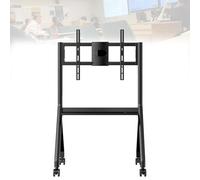 Height Adjustable Smart Board Stand with Lockable Wheels for Classrooms and Offices, Fits 55-100 inch Displays, Mobile Table Top TV Stand