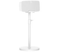Height Adjustable Speaker Stand for Sonos Five & Play 5 Speaker Stand Support Vertical & Horizontal - Heavy-Duty Floor Stand for Sonos Play 5 Gen 2 and Sonos Five Stands with Cable Management, White