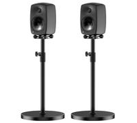 Height Adjustable Speaker Stands Pair for Genelec G Two 8020D 8320A Speaker Stand with Cable Management - Heavy Duty Floor Speaker Stand for Genelec Studio Monitor Stands Up to 30 Lbs