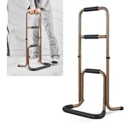 Height Adjustable Standing Aid Frame with Padded Arms, Sturdy Mobility Assist Device for Getting Up from Chair Bed Sofa, Stable Support Rail for Elderly Seniors and Adults with Limited Mobility