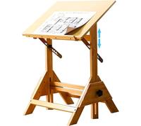 Height Adjustable Standing Desk, Manual Overbed Table for Work or Art, Versatile Drafting Table for Students and Engineers, Ideal for Home or Studio Use