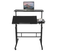 Height Adjustable Standing Desk on Wheels, Modern Sit-Stand Table for Home Office, Versatile 60x60cm Design, Easy Mobility and Ergonomic Setup