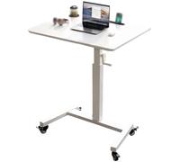 Height Adjustable Standing Desk with Wheels, Portable Mobile Study Table, Easy to Install Steel Frame Side Table for Home Office or Study Use