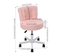 Height-Adjustable Swivel Vanity Chair with Castors