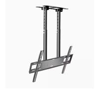 Height Adjustable TV Stand and Wall Mount - Universal Ceiling Mount for 55-100 Inch LED Flat Screens, 3°/-20° Angle Adjustment, Double Pole Bracket