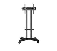 Height Adjustable TV Stand for 32”-65” LCD/LED/Plasma TVs Universal Table Top Pedestal with Bracket 8mm Tempered Glass Base & Cable Management - Modern TV Rack Furniture