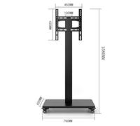 Height Adjustable TV Stand - Mobile Rolling Cart with Horizontal & Vertical Rotation for 32-65 Inch TVs, Max VESA 400x400mm, Perfect for Home & Office Use