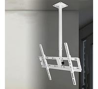 Height Adjustable TV Stand & Wall Mount - Universal Teles Ceiling TV Mount for 55-100" LED Flat Sns 3°/-20° Angle Adjustment Double Rod Design Max VESA Cali,1232inch-3m