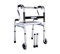 Height Adjustable Upright Posture Rolling Walker with Wheels and Seat | Portable Mobility Aid for Elderly and Those with Limited Mobility