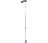 Height Adjustable Walking Stick - Lightweight Aluminum Cane with Non-Slip PVC Handle & Foot, Silver Mobility Aid for Elderly, Seniors, Indoor & Outdoor Support