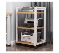 Height-Adjustable White Hifi Racks - 3/4/5 Tier Stereo Cabinet on Wheels for Home Theater & Living Room Wood Audio-Video Media Stand Stylish & Functional Storage Solution