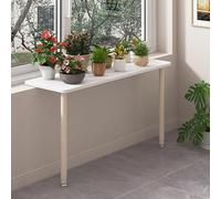 Height Adjustable Window Sill Extender for Plants, Indoor Window Sill Extension with Leg, Detachable Kitchen Spice Rack/Cat Window Perch(Beige,120x40cm(47 1/4x15 3/4"))