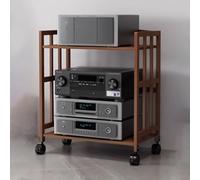 Height AdjustableRackModernMedia Stand Stereo & Corner TV Stand SpaceSing AudioVisual Shelving for Gaming CDs & More 22x30in Console