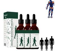 Height Booster Drops, Height Growth Drops, Sci-Effect Height Growth Oil, Increasing Height Body Taller Serum, Height Growth Oil for Adolescent Bone Growth (3pcs)