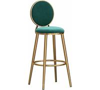 Height Cafe Bar Counter Stool Stools Chairs Velvet Cushion Barstool Kitchen Dining Chair Interesting (Green)