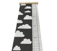 Height Chart Children Height Ruler Canvas Hanging Growth Chart Kid Room Wall Charts Decorative Measure(White Cloud)