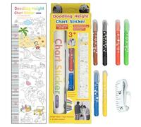 Height Chart, Children's Height Measurement for Wall, Doodling Height Ruler, WIPABEABLE NORSY MULTI-FUNCTIONAL Growth Sticker for Kids Room Bedroom Classroom Playroom