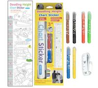 Height Chart for Kids,Doodling Height Sticker | Multi-Function Interactive Wipeable Wall Growth Stickers for Nursery Kids' Room Bedroom Classroom Playroom