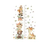 Height Chart for Kids, Forest Animal Themed Nursery Wall Decal, Height Chart 50-150 cm, Self-Adhesive Wall Stickers, Boy and Girl Room Decoration, Suitable for Bedroom and Kindergarten