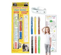 Height Chart for Kids Growth Chart Doodle Height Measure Stickers Growth Wall Sticker Decorative for Kids in Playroom Bedroom for Boy