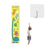 Height Chart for Kids, Kids Height Wall Chart for Children Growth Tracking, Pine Wood Dinosaur Themed Nursery and Classroom Decoration, 20 x 140 cm